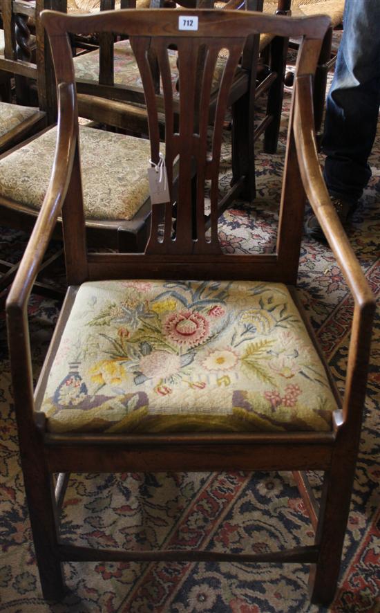 George III style mahogany armchair